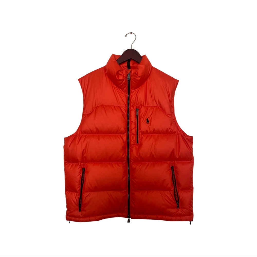 Orange Polo Ralph Lauren Puffer Vest NWT